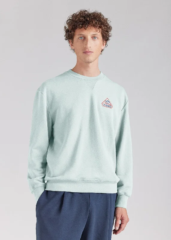 Sweat à col rond unisexe en coton bio Pyrenex Phase Pale Aqua