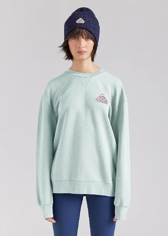 Sweat à col rond unisexe en coton bio Pyrenex Phase Pale Aqua