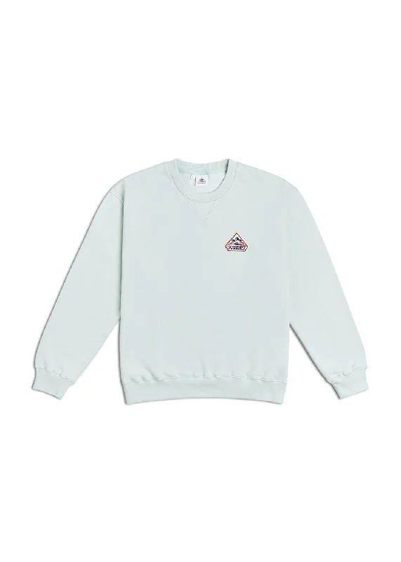 Sweat à col rond unisexe en coton bio Pyrenex Phase Pale Aqua