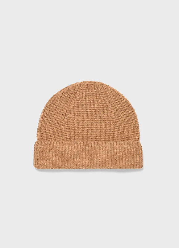 Textured Waffle Hat in Sandstone