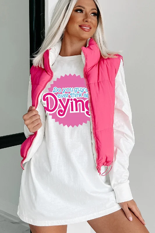 ""Think About Dying"" Graphic - Multiple Shirt Options (White) - Print On Demand