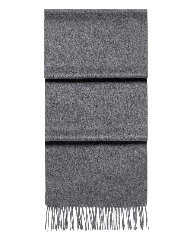 Unisex Woven Cashmere Scarf Elephant Grey