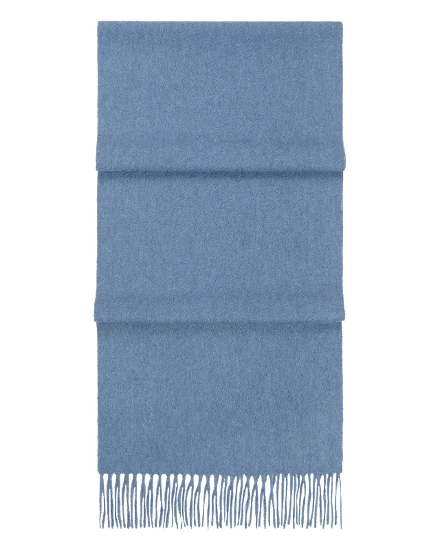 Unisex Woven Cashmere Scarf Ocean Blue