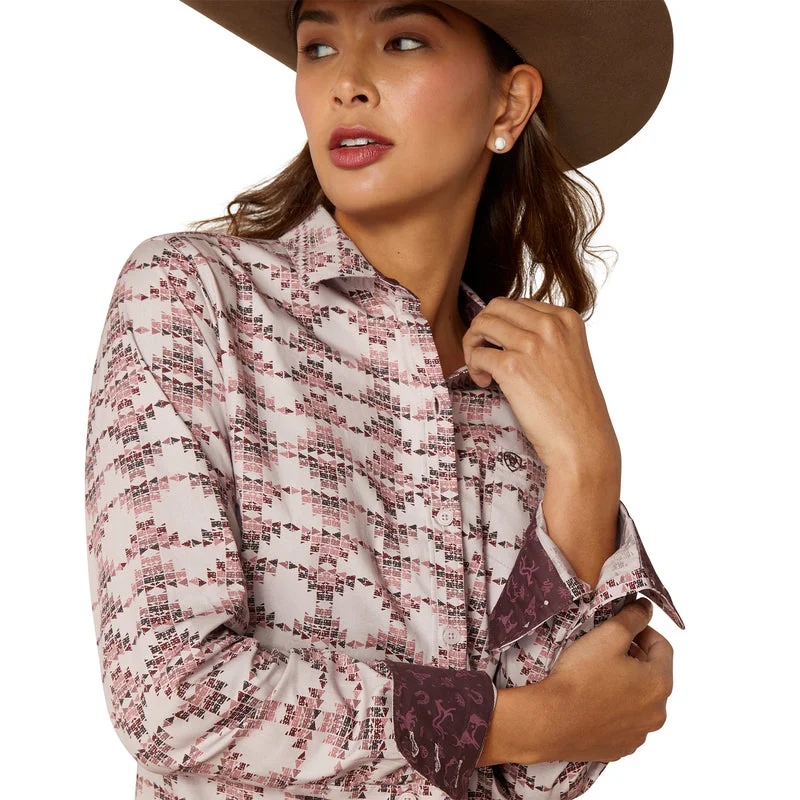 Ariat Women's Wrinkle Resist Kirby Stretch Shirt, Starlight Print