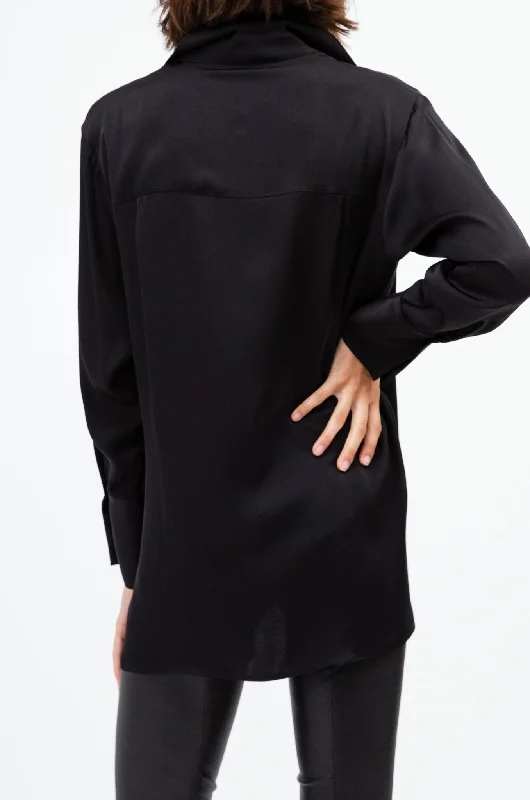 VIVIENNE SHIRT IN STRETCH SILK GEORGETTE