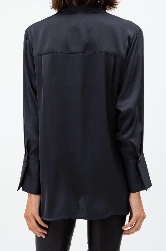 VIVIENNE SHIRT IN STRETCH SILK GEORGETTE