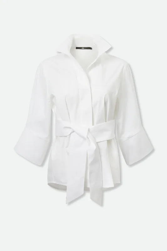 SCARLETT SHIRT IN ITALIAN POPLIN COTTON WHITE