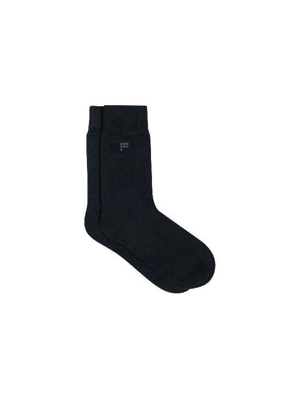 Recycled Cashmere Socks—black