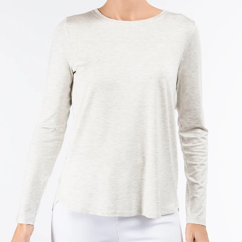 Yoke Relaxed Tee in Pale Silver