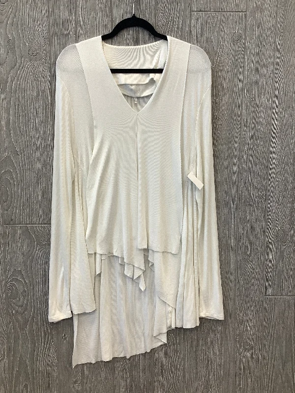 Blouse Long Sleeve By Free People In White, Size: L