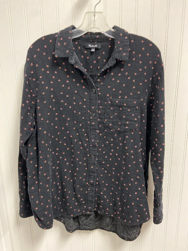 Blouse Long Sleeve By Madewell In Black, Size: M