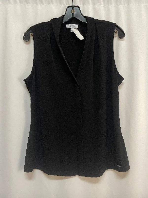 Top Sleeveless By Calvin Klein In Black, Size: M