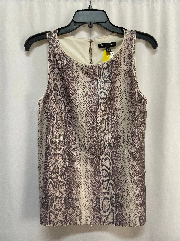 Top Sleeveless By Inc In Snakeskin Print, Size: M