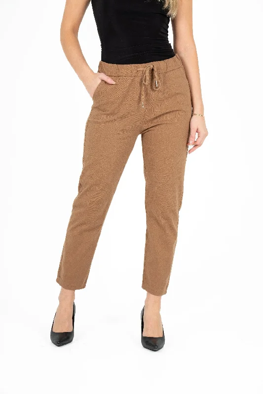 Adjustable Waist Tapered Leg Pull-On Pants