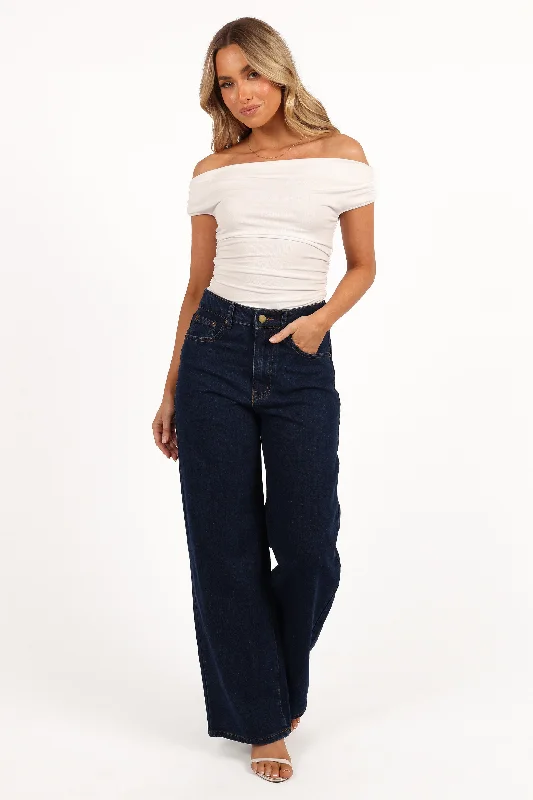 Lanna Off Shoulder Top - White