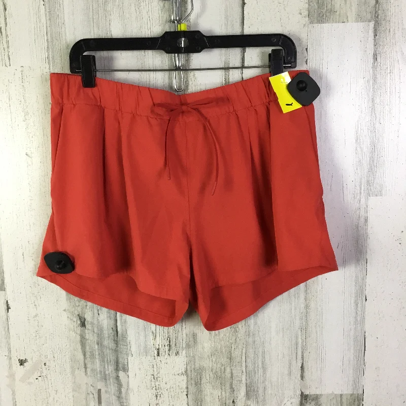 Athletic Shorts By Lululemon In Orange, Size: 12