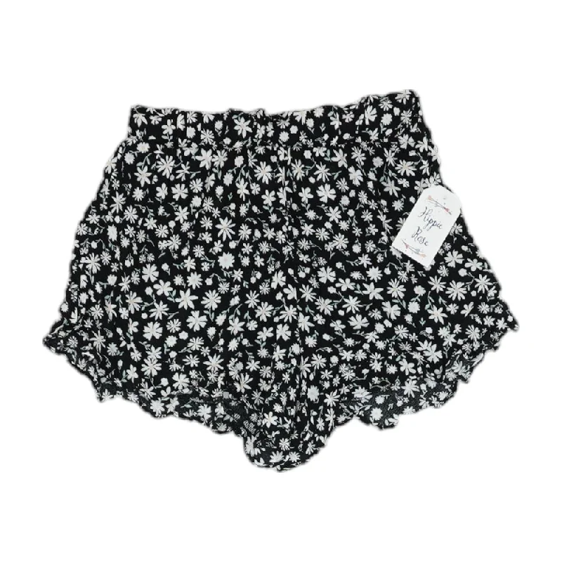 Black Floral Shorts