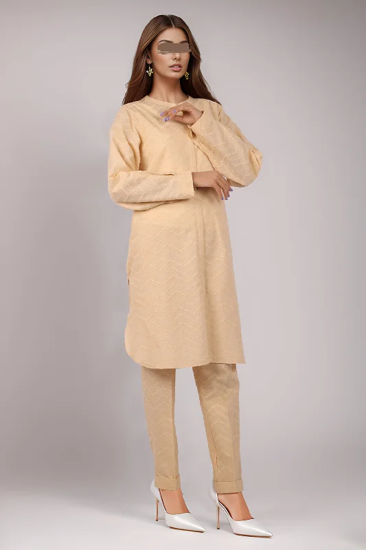 Cotton Jacquard Stitched 2 Piece (Shirt/Trouser)