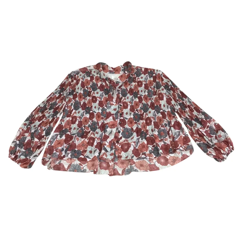 Top Long Sleeve By Wilfred In Floral Print, Size: M