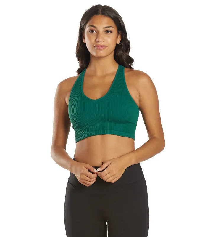 Free People Free Throw Yoga Crop Emerald