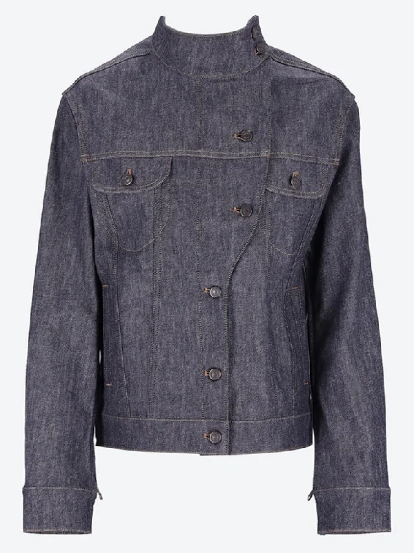 Oversize motorcycle denim blouson