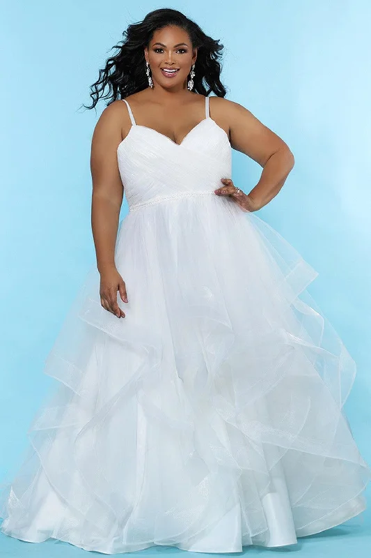 Sydneys Closet SC5240 Long Plus Size Wedding Dress