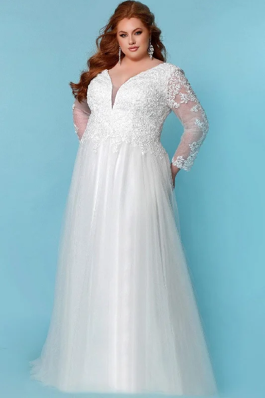 Sydneys Closet SC5271 Long Sleeve Wedding Dress