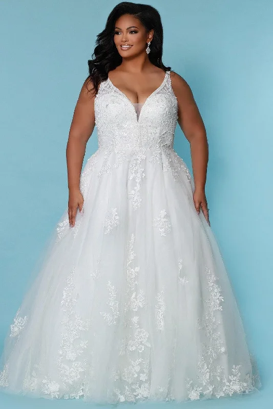 Sydneys Closet SC5274 Long A Line Wedding Dress